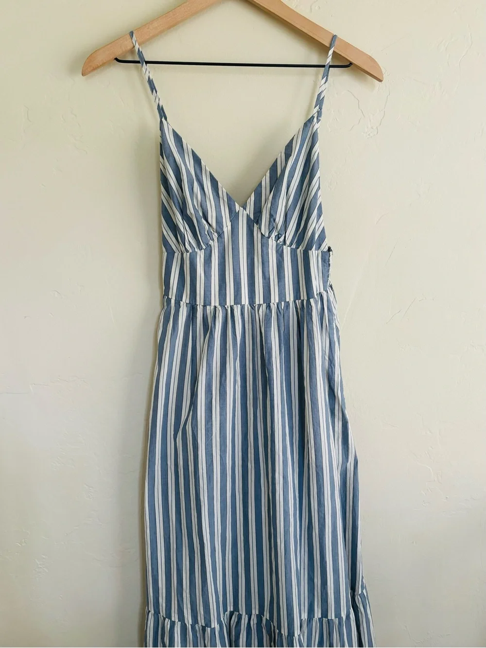 Universal Thread Women’s Pullover Maxi A-Line Dress Blue Striped Size XS NWT